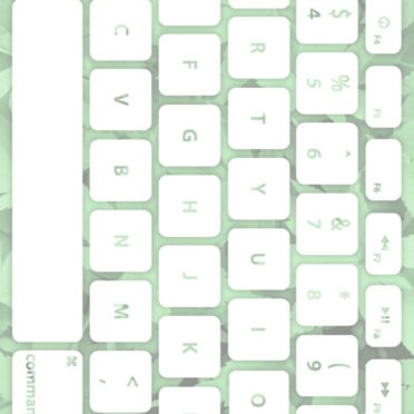 Keyboard daun hijau putih iPhone6s / iPhone6 Wallpaper