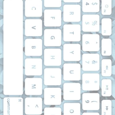 Keyboard daun putih pucat iPhone6s / iPhone6 Wallpaper
