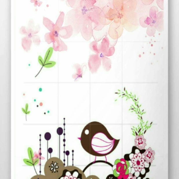 Wallpaper bunga burung iPhone6s Plus / iPhone6 Plus Wallpaper