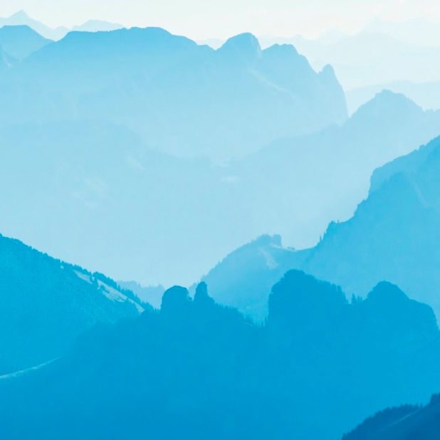 Pemandangan gunung biru iPhone6s Plus / iPhone6 Plus Wallpaper