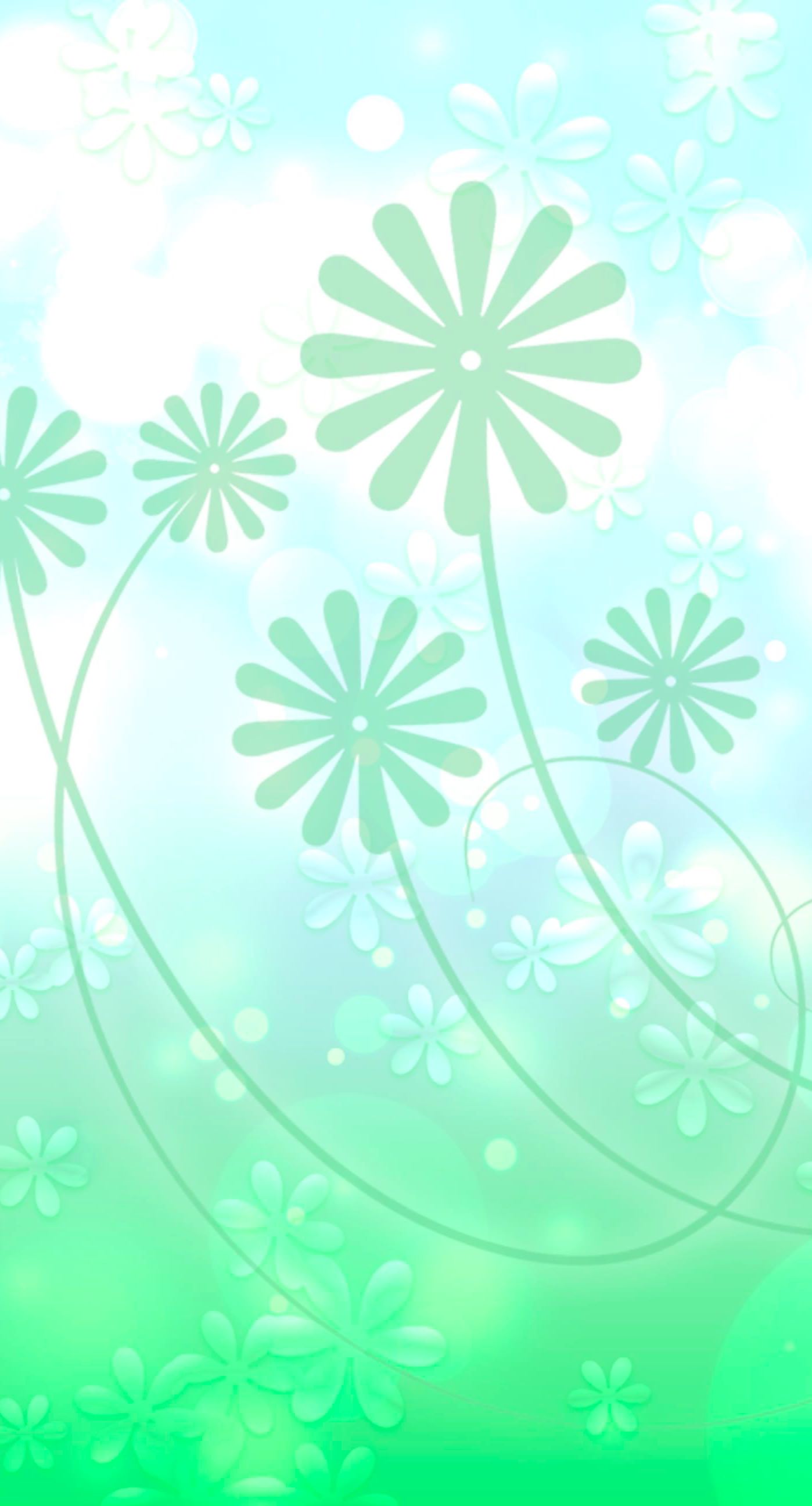 Lucu hijau putih bunga daun | wallpaper.sc iPhone6sPlus