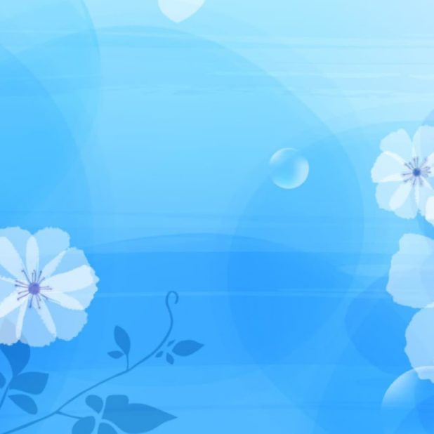 Pola bunga biru iPhone6s Plus / iPhone6 Plus Wallpaper