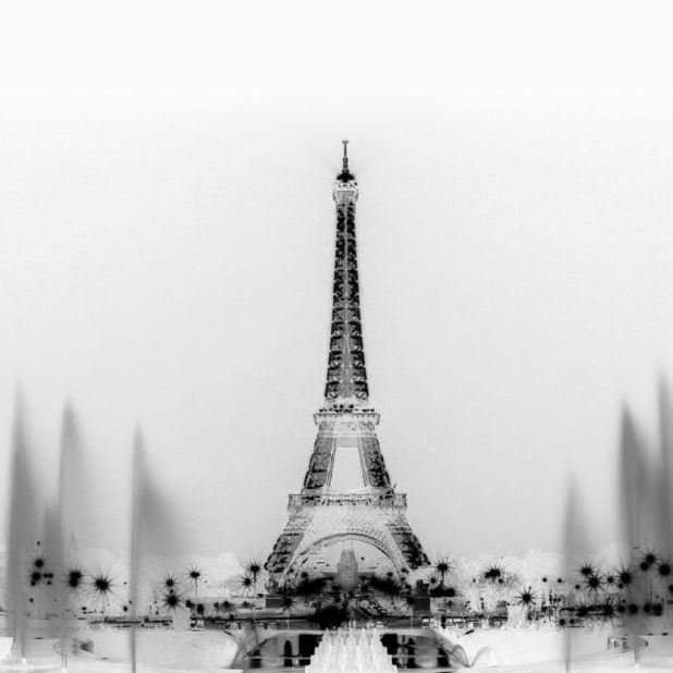 Monokrom pemandangan Menara Eiffel iPhone6s Plus / iPhone6 Plus Wallpaper