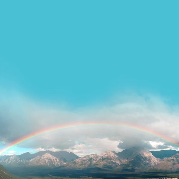 pemandangan Niji langit gunung iPhone6s Plus / iPhone6 Plus Wallpaper