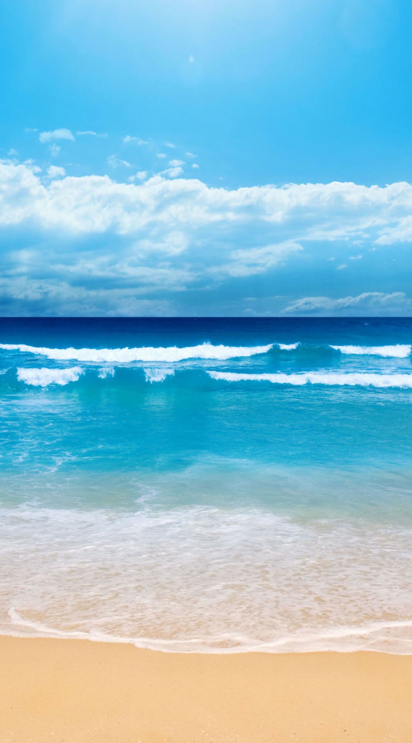 lanskap laut langit biru wallpaper sc iPhone6sPlus