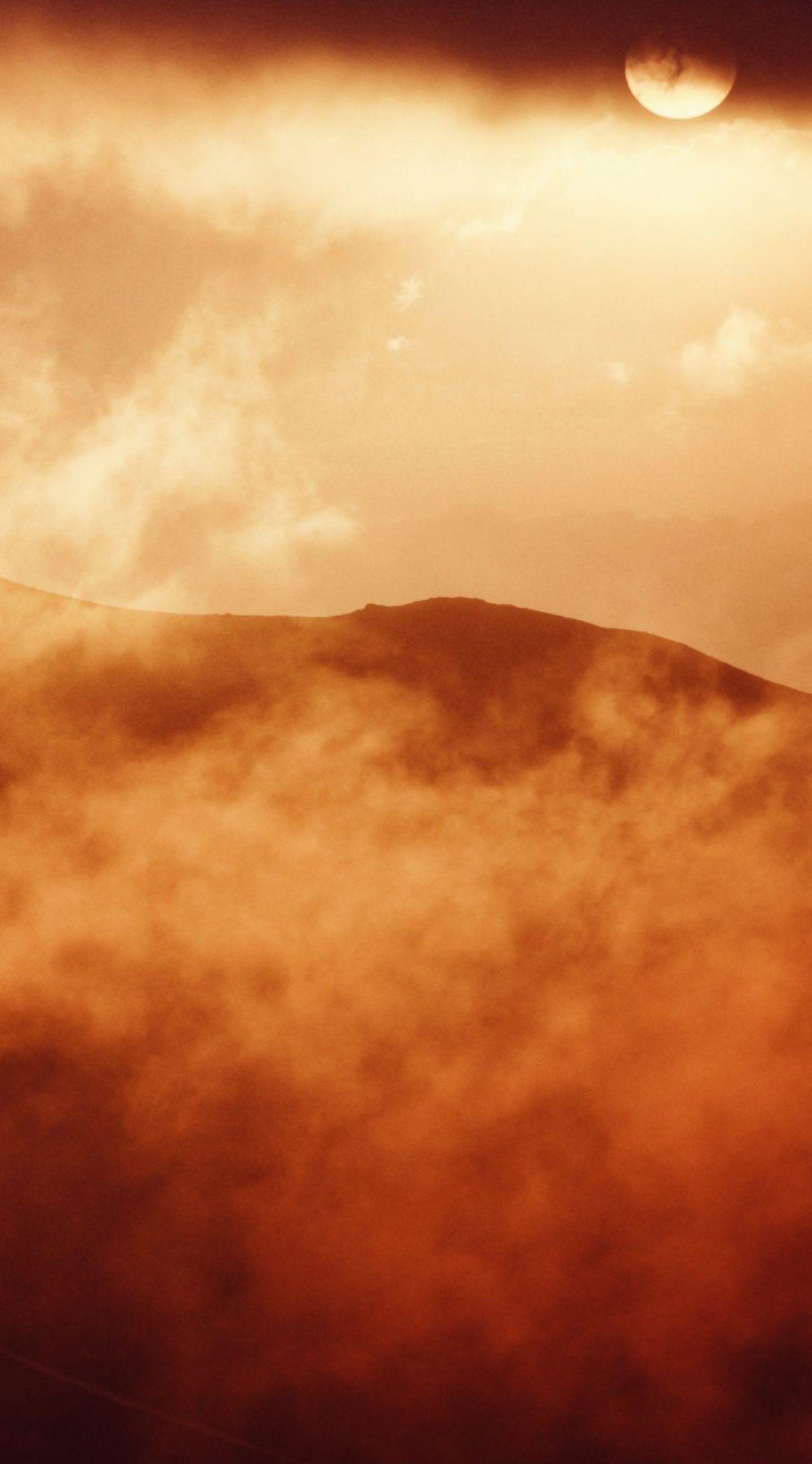 Sand storm burning