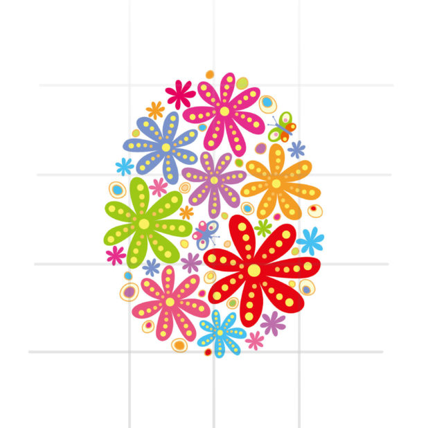Floral Ilustrasi berwarna-warni rak berbentuk telur untuk wanita iPhone6s Plus / iPhone6 Plus Wallpaper