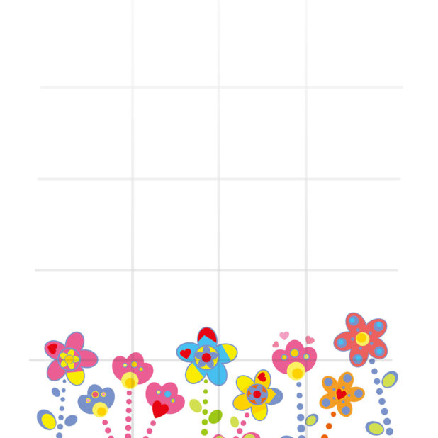 Floral Ilustrasi rak berwarna-warni untuk anak perempuan iPhone6s Plus / iPhone6 Plus Wallpaper