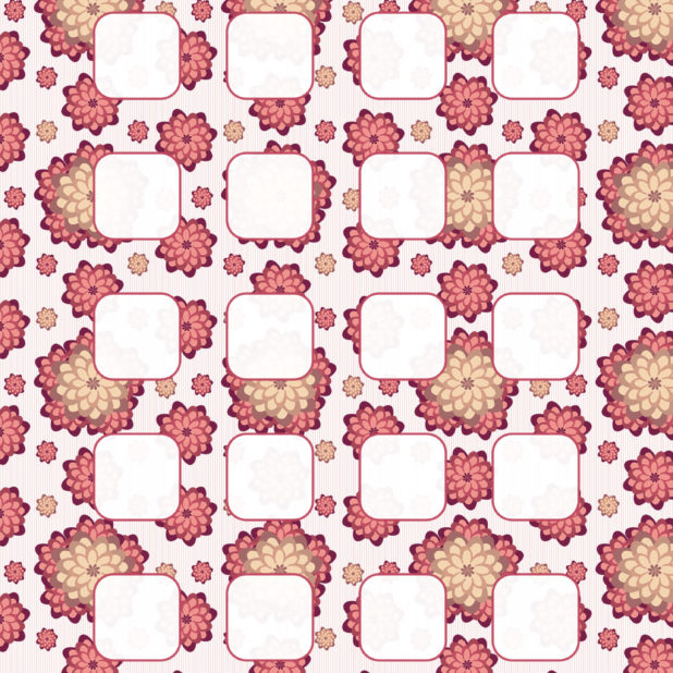 Pola ilustrasi bunga rak merah iPhone6s Plus / iPhone6 Plus Wallpaper