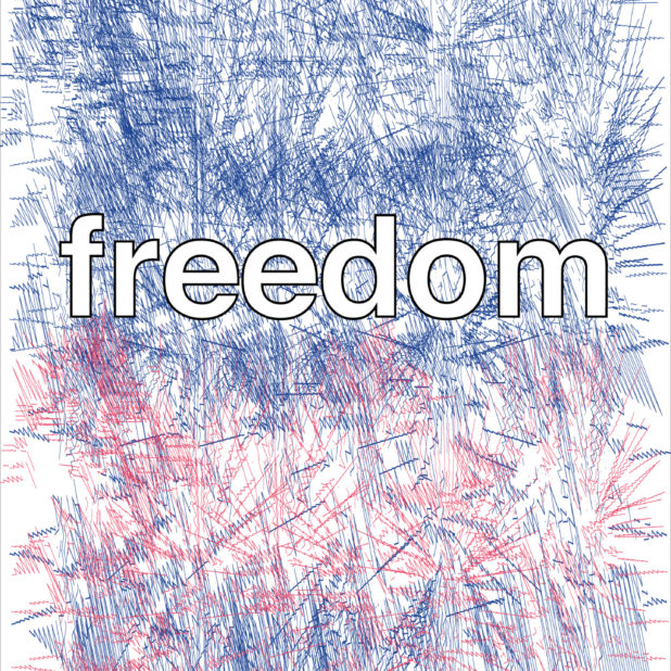 Ilustrasi kebebasan keren biru iPhone6s Plus / iPhone6 Plus Wallpaper