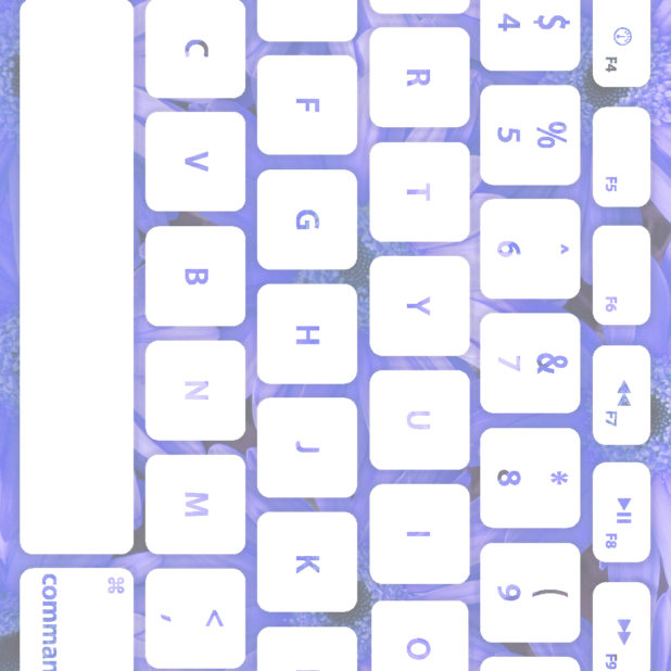 Keyboard bunga Biru pucat Putih iPhone6s Plus / iPhone6 Plus Wallpaper