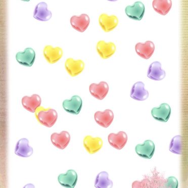 Hati berwarna iPhone7 Wallpaper