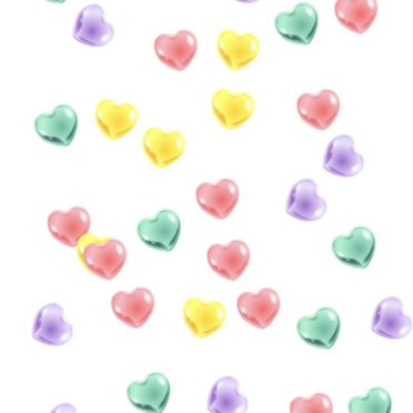 Hati berwarna iPhone7 Wallpaper