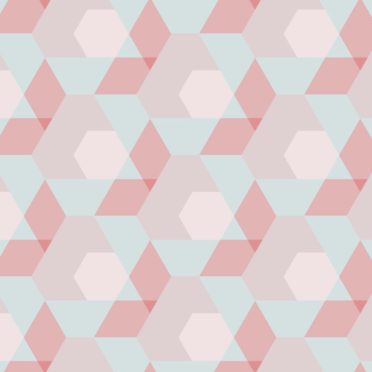 pola geometris merah biru iPhone7 Wallpaper