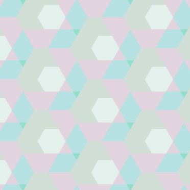 pola geometris Warna peach biru iPhone7 Wallpaper