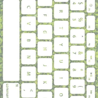 Keyboard daun Kuning-hijau putih iPhone7 Wallpaper