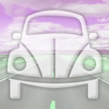 jalan mobil lanskap Berwarna merah muda iPhone7 Wallpaper