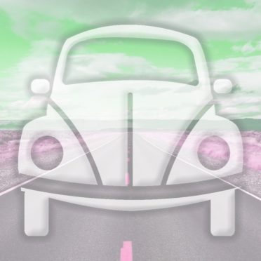 jalan mobil lanskap hijau iPhone7 Wallpaper