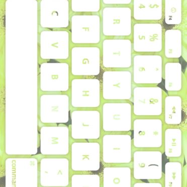 Keyboard bunga Kuning-hijau putih iPhone7 Wallpaper