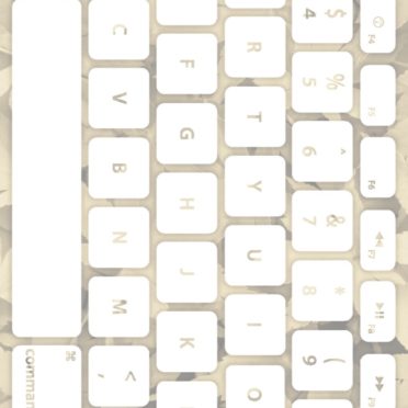 Keyboard daun putih kekuningan iPhone7 Wallpaper