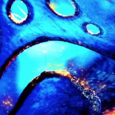 api biru dingin iPhone7 Wallpaper