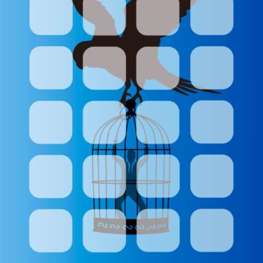 rak keranjang tori biru iPhone7 Wallpaper