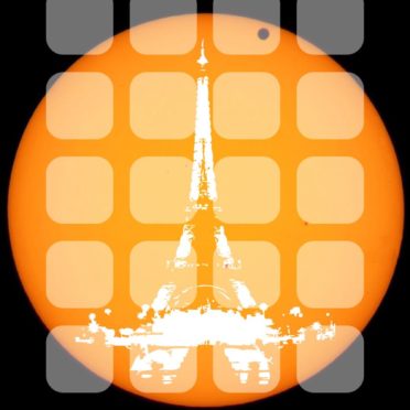 Ilustrasi menara rak oranye iPhone7 Wallpaper