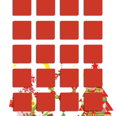Pohon rak Natal wanita merah berwarna-warni iPhone7 Wallpaper