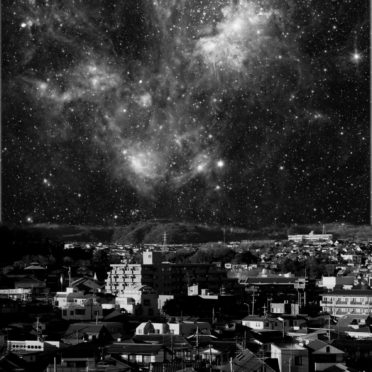 pemandangan malam langit hitam iPhone7 Wallpaper