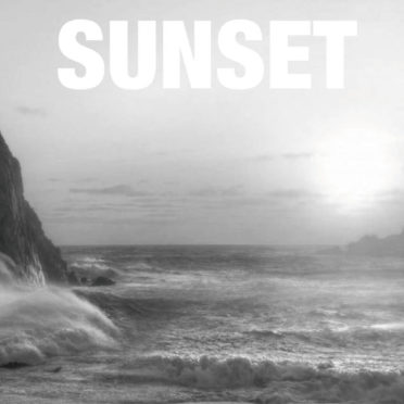 pemandangan matahari terbenam monokrom laut iPhone7 Wallpaper