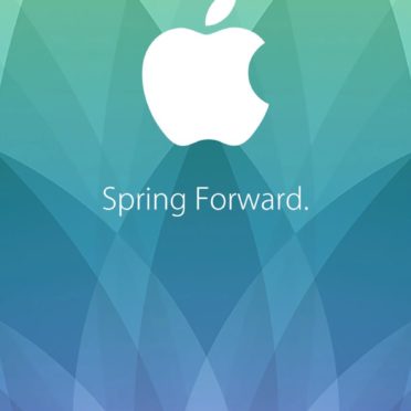 Logo Apple semi acara 2015 hijau biru ungu musim semi Teruskan. iPhone7 Wallpaper