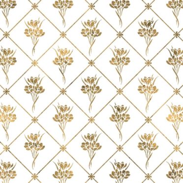 Pola ilustrasi menanam bunga emas iPhone7 Wallpaper