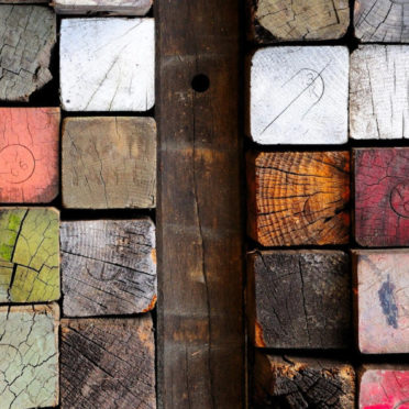 kayu berwarna-warni iPhone7 Wallpaper