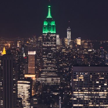 pemandangan New York adegan malam Empire State Building iPhone7 Wallpaper