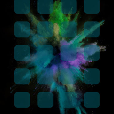Ledakan biru keren rak hijau iPhone7 Wallpaper