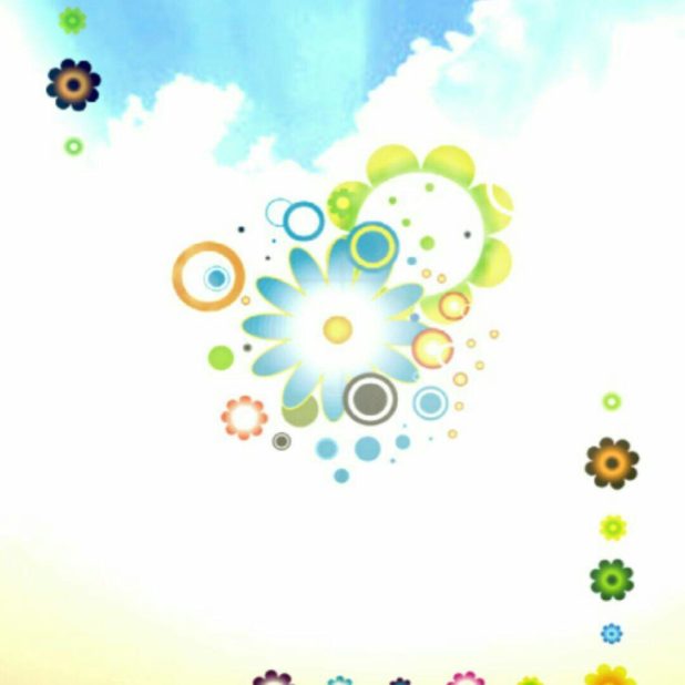 Langit biru bunga iPhone7 Plus Wallpaper