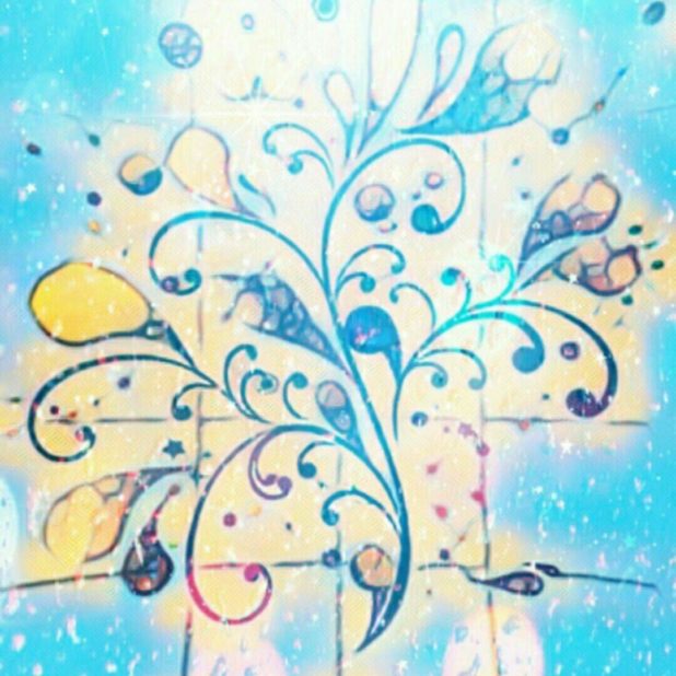 Bunga Biru iPhone7 Plus Wallpaper
