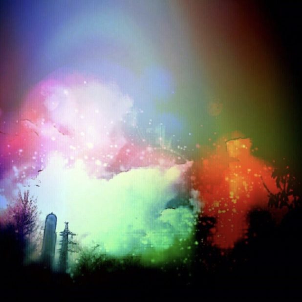 Pemandangan malam asap iPhone7 Plus Wallpaper