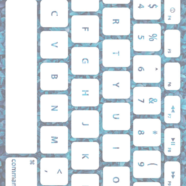Keyboard daun putih pucat iPhone7 Plus Wallpaper