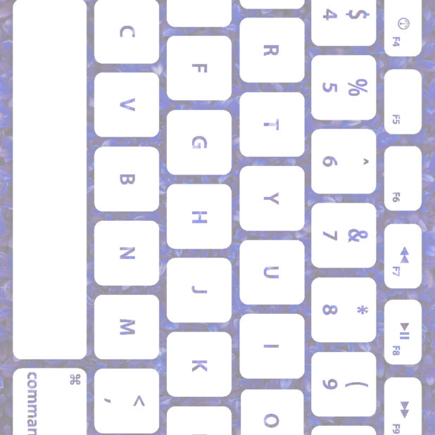 Keyboard daun ungu putih iPhone7 Plus Wallpaper