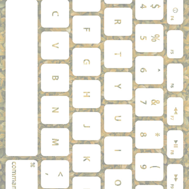 Keyboard daun putih kekuningan iPhone7 Plus Wallpaper