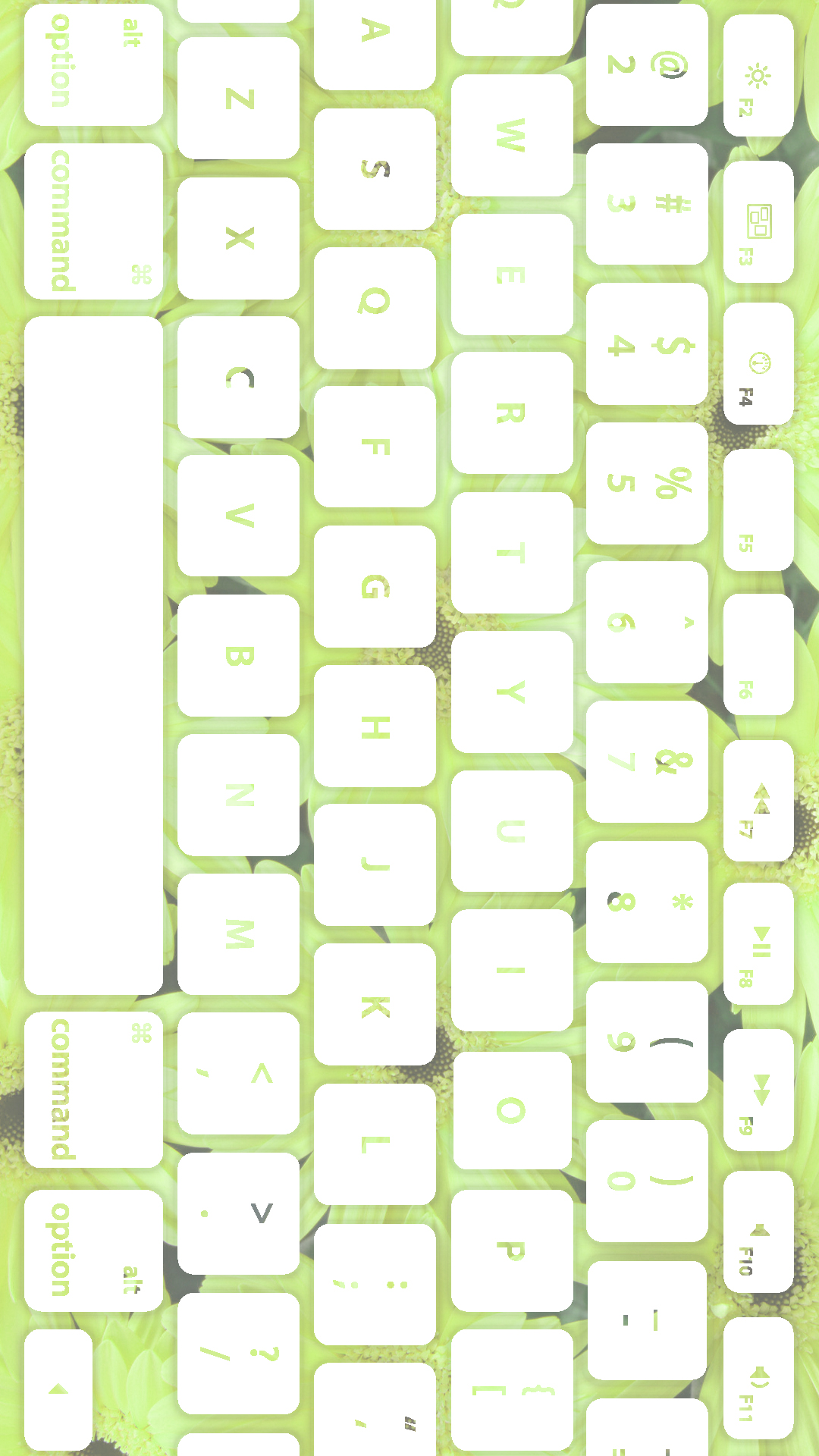 Keyboard bunga Kuning-hijau putih | wallpaper.sc iPhone7Plus