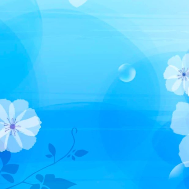 Pola bunga biru iPhone7 Plus Wallpaper