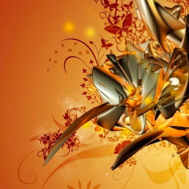 keren oranye iPhone7 Plus Wallpaper