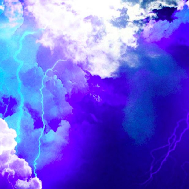 langit awan Kaminari biru iPhone7 Plus Wallpaper