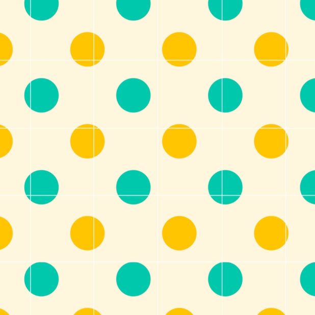 Polka dot perbatasan rak oranye hijau iPhone7 Plus Wallpaper