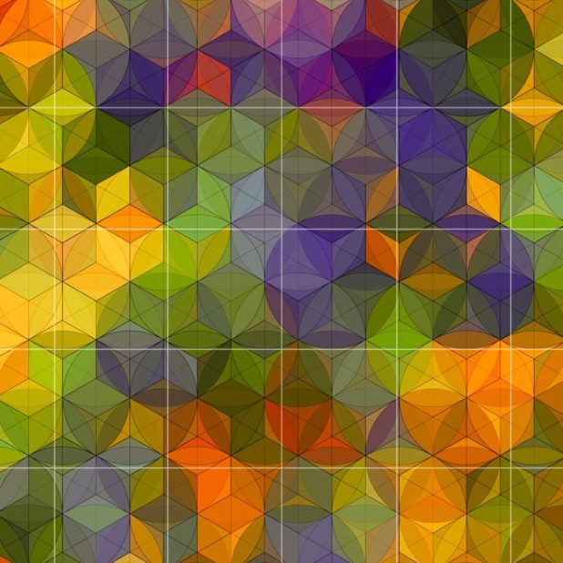 Pola hijau kuning perbatasan rak biru iPhone7 Plus Wallpaper