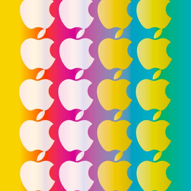 Keren rak apel berwarna-warni iPhone7 Plus Wallpaper