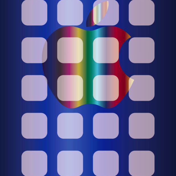 Keren rak apel perak biru iPhone7 Plus Wallpaper