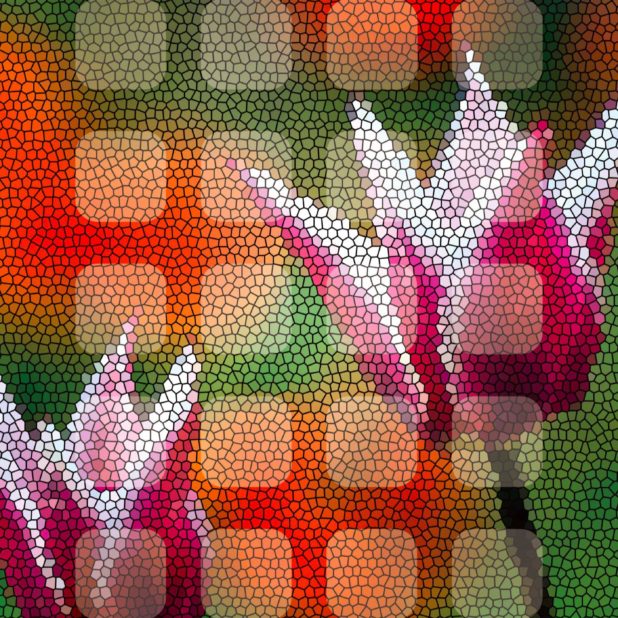 Ilustrasi rak bunga iPhone7 Plus Wallpaper